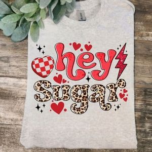 Valentine's day shirt retro hey sugar cute popular heart